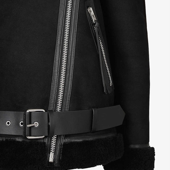 All Saints Shearling Jacket - Picture 7 of 10